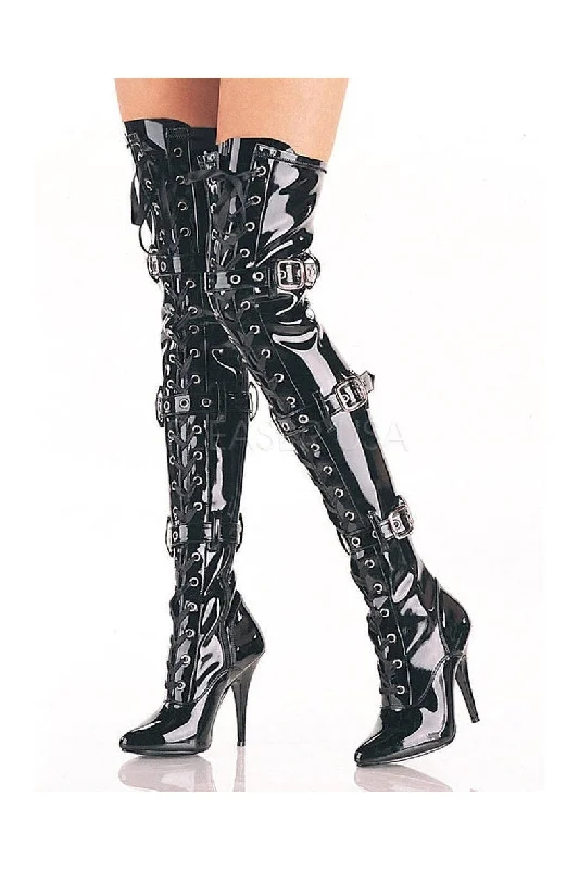 SEDUCE-3028 Thigh Boot | Black Patent