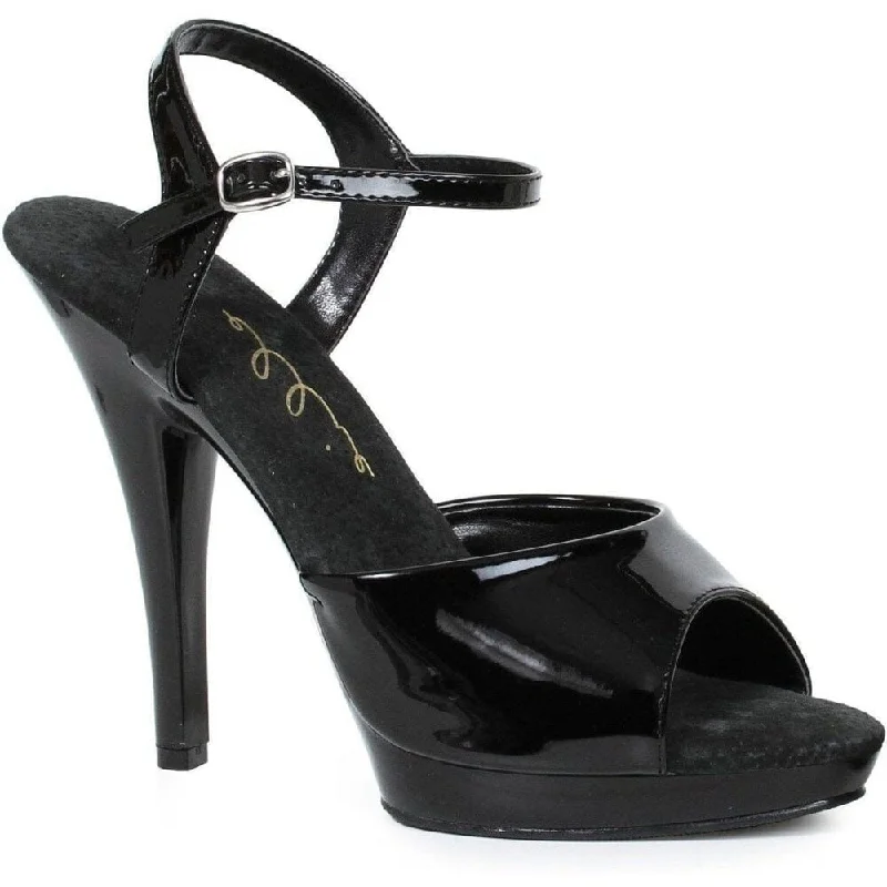 SS-521-JULIET-Wide Width Fashion Sandal | Black Patent