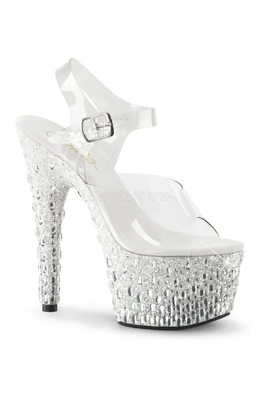 ADORE-708MR-5 Platform Sandal  | Clear Vinyl