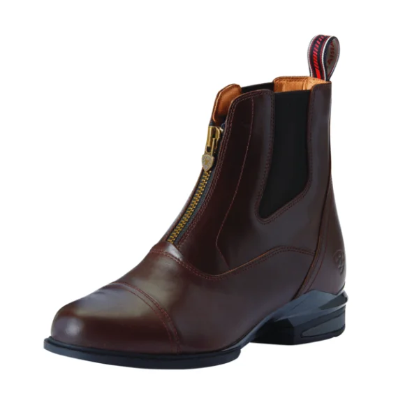 Ariat® Women's "Devon Nitro" Zip Paddock Boots - Waxed Chocolate