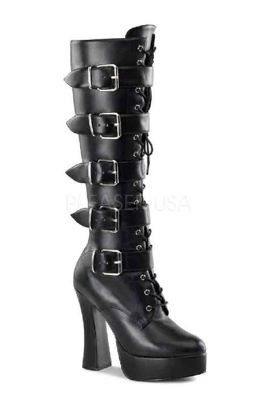 ELECTRA-2042 Platform Boot  | Black Faux Leather