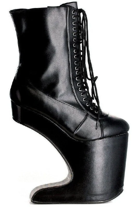 BP579-MATHER Boot | Black Faux Leather