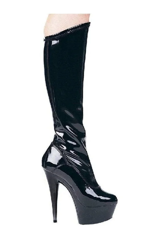 609-EMMA Platform Boot  | Black Patent