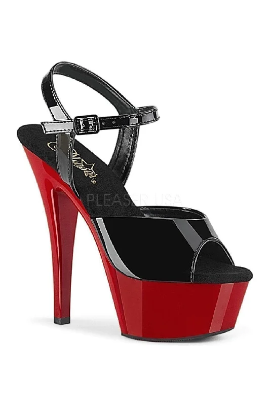 KISS-209 Exotic Platform Sandal | Black Patent