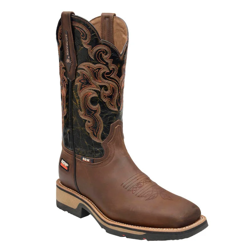 Rio Grande Men's Horton 4x4 Sole Western Work Boots - Wide Square Toe