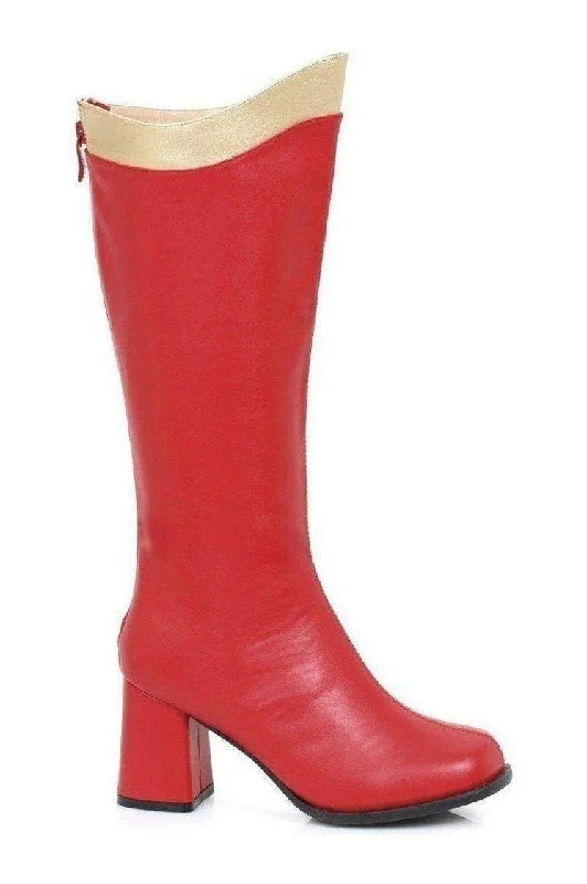 300-SUPER Costume Boot | Red Faux Leather