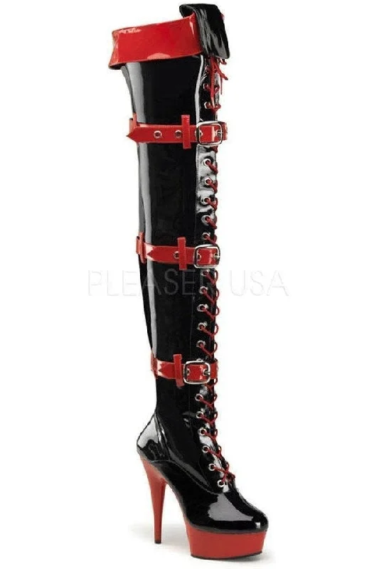 MEDIC-3028 Thigh Boot | Black Patent