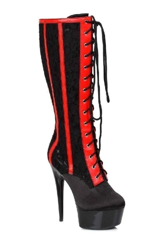 609-RAVEN-L Platform Boot  | Black Multi Patent