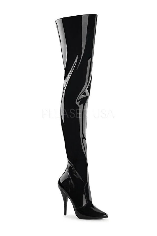 SEDUCE-3010 Thigh Boot | Black Patent