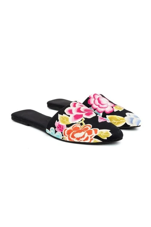 Gardenia Satin Mules