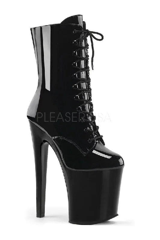 XTREME-1020 Platform Boot  | Black Patent