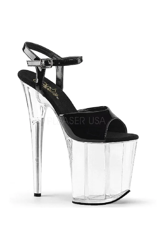 FLAMINGO-809 Platform Sandal  | Black Patent