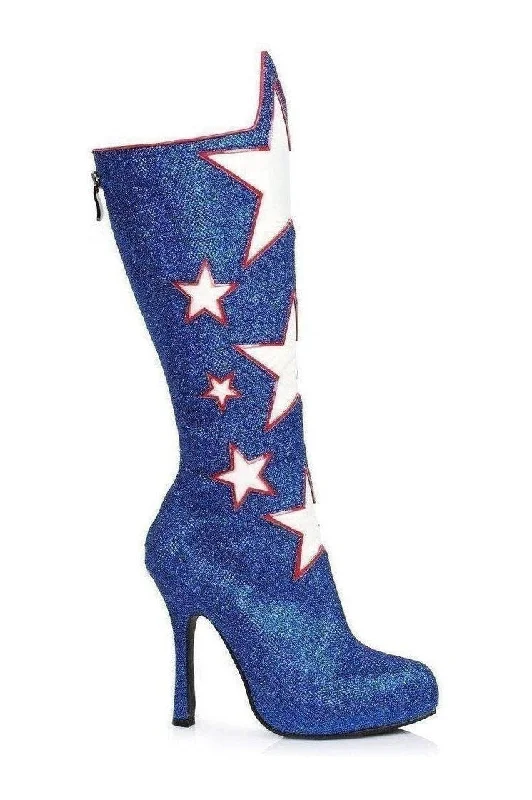 420-HERO Costume Boot | Blue Glitter