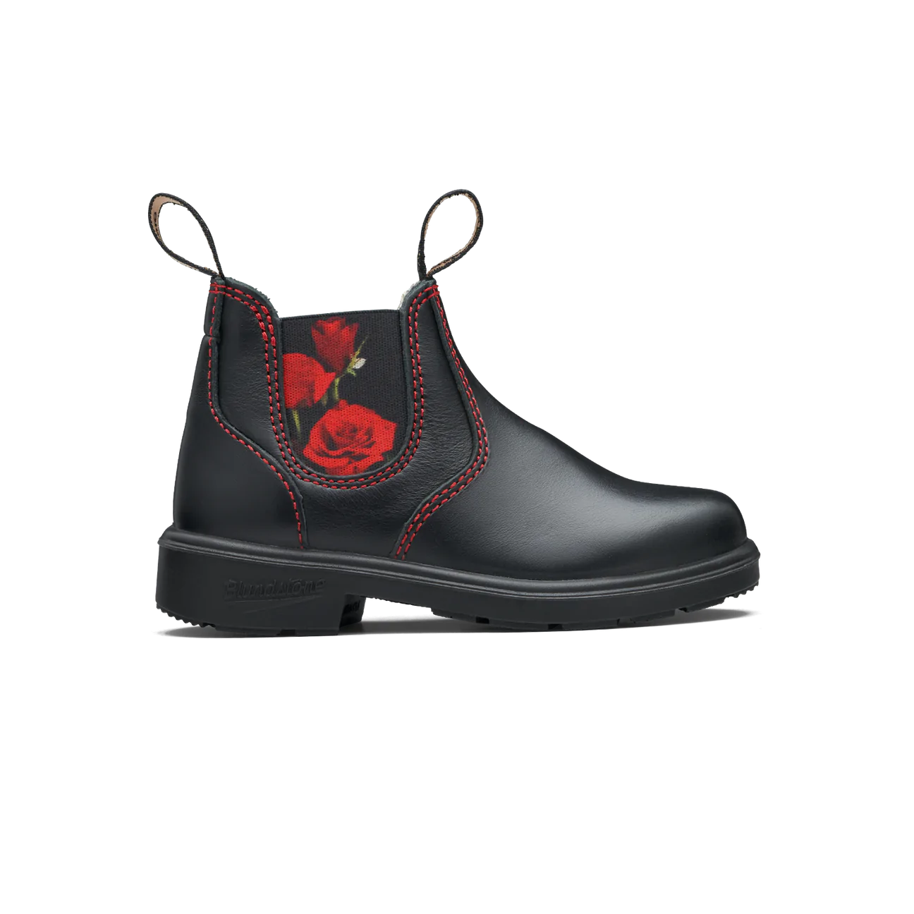 Blundstone 2252 - Kids Black with Red Rose Elastic