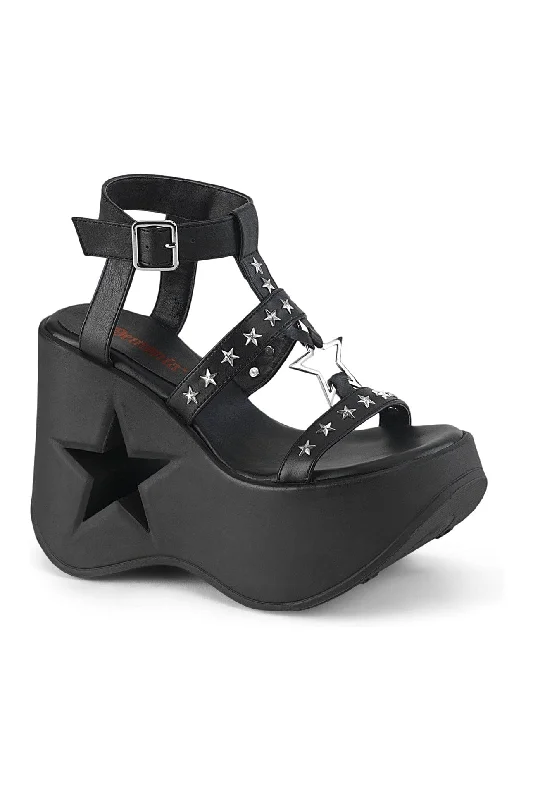 DYNAMITE-12 Black Vegan Leather Sandal