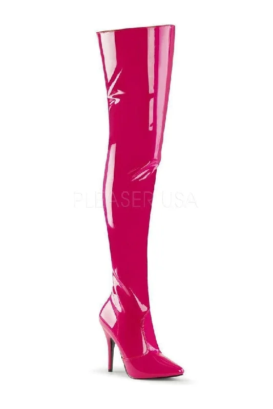 SEDUCE-3010 Thigh Boot | Fuchsia Patent