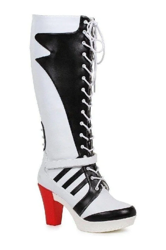 329-SQUAD Costume Boot | Black Faux Leather