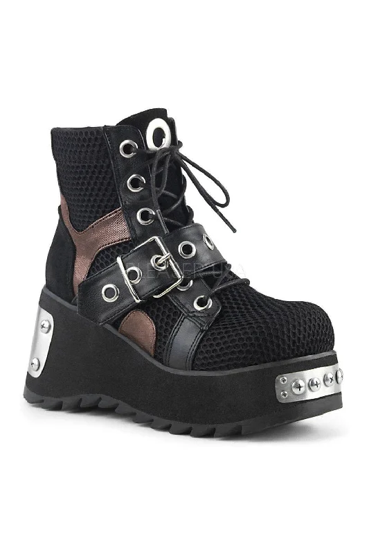 SCENE-53 Demonia Platform Boot | Black Fabric