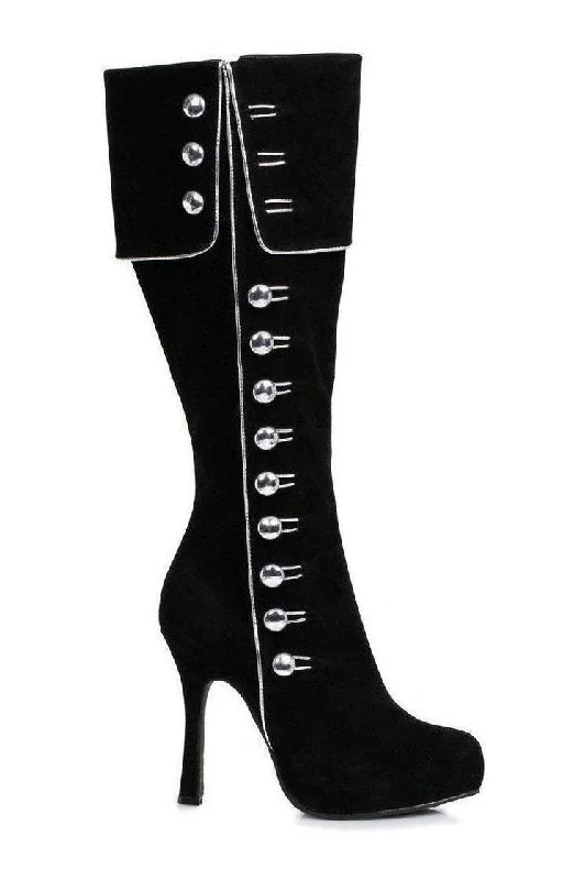 420-ELDA Costume Boot | Black Faux Leather