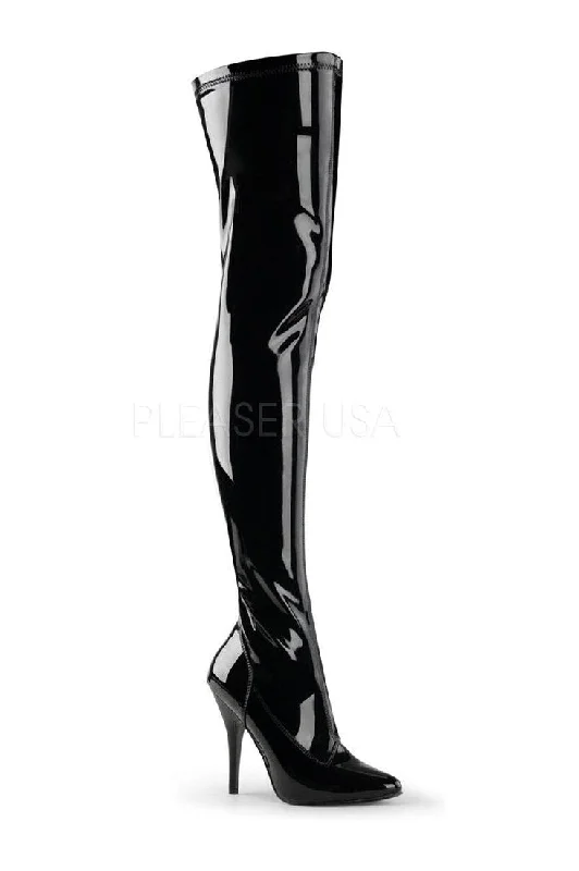 SEDUCE-3000 Thigh Boot | Black Patent