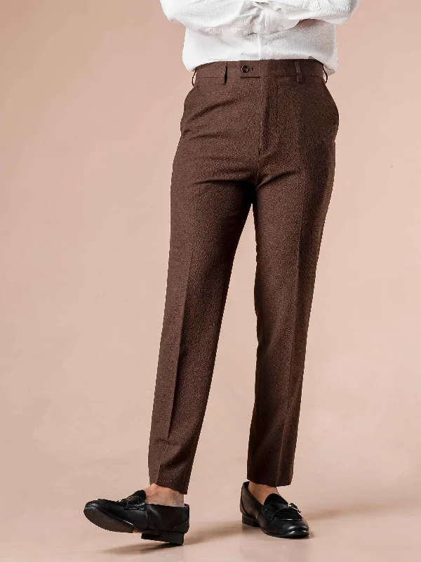 Women's satin - covered fashion & dress shoes with a bow - detail for a romantic look Trousers With Belt Loop - Seersucker Coffee Plain (Slim Straight) Women's satin - covered fashion & dress shoes with a bow - detail for a romantic look Trousers With Belt Loop - Seersucker Coffee Plain (Slim Straight)