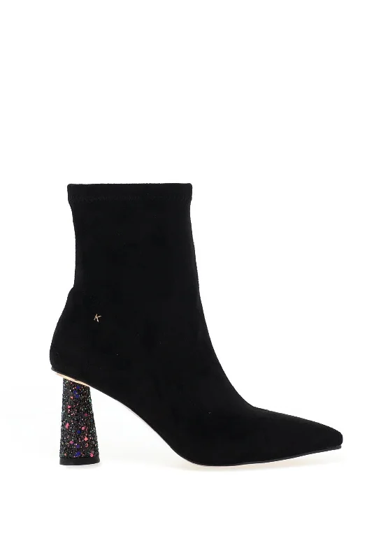 Kate Appleby Burnsley Sequin Heel Boot, Black