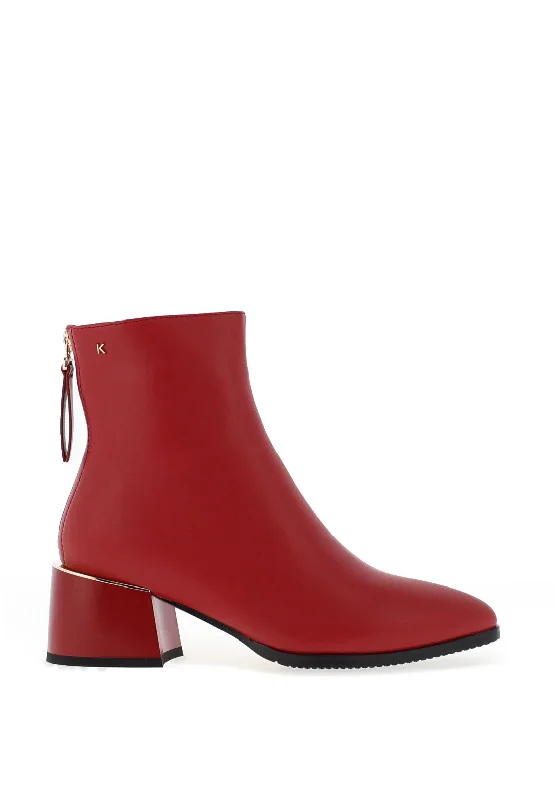 Kate Appleby Kippon Ankle Boots, Red