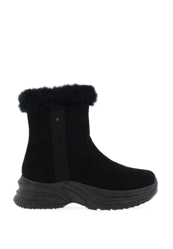 Gordon Jack Myra Faux Fur Trim Boots, Black