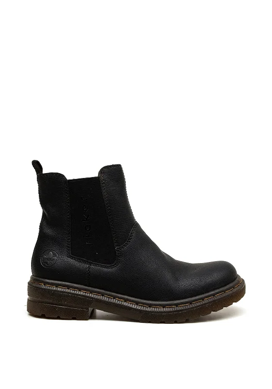 Rieker Womens Chelsea Boots, Black