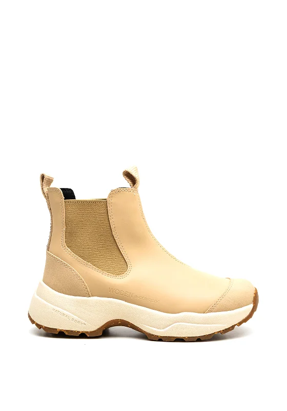 Woden Siri Waterproof Rubber Boots, Coffee Cream