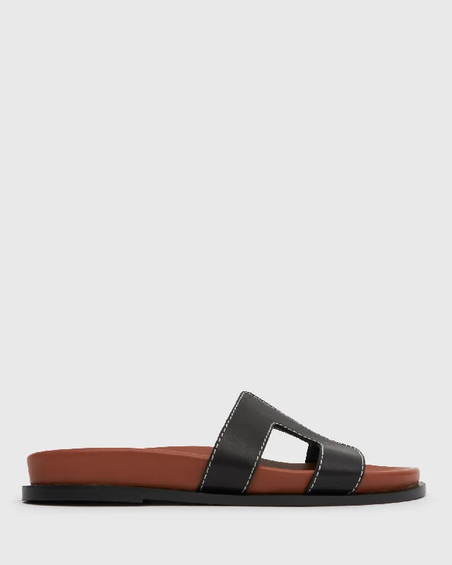 YON Leather Footbed Slides