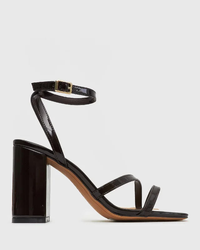 ZELDA Square Toe Heeled Sandals