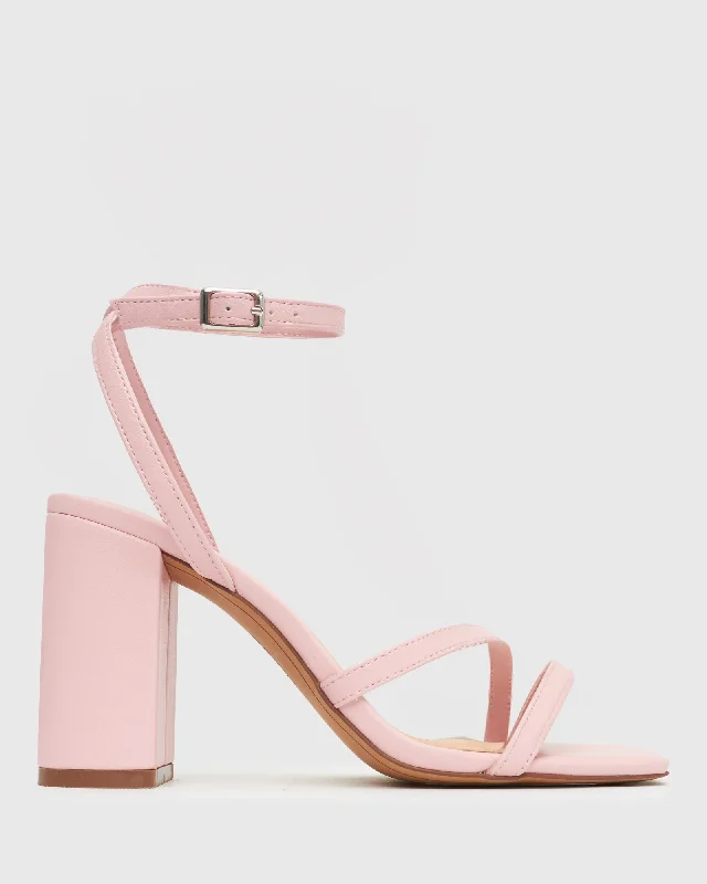 ZELDA Square Toe Heeled Sandals