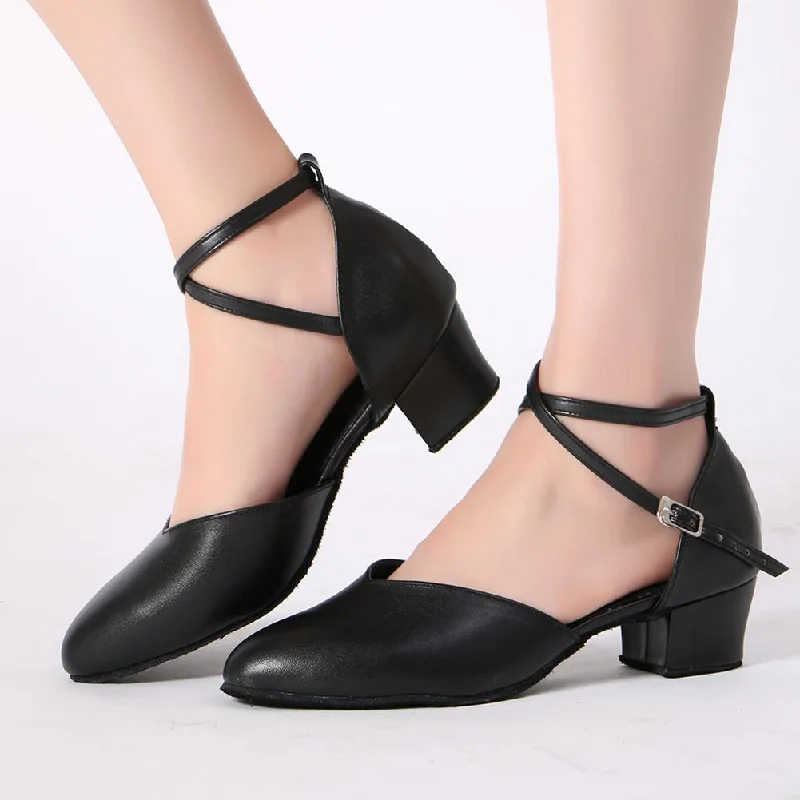 Women's Real Leather 4.5cm Heels Modern With Buckle  Dance Shoes /Ballroom Dance Shoes/Character Shoes