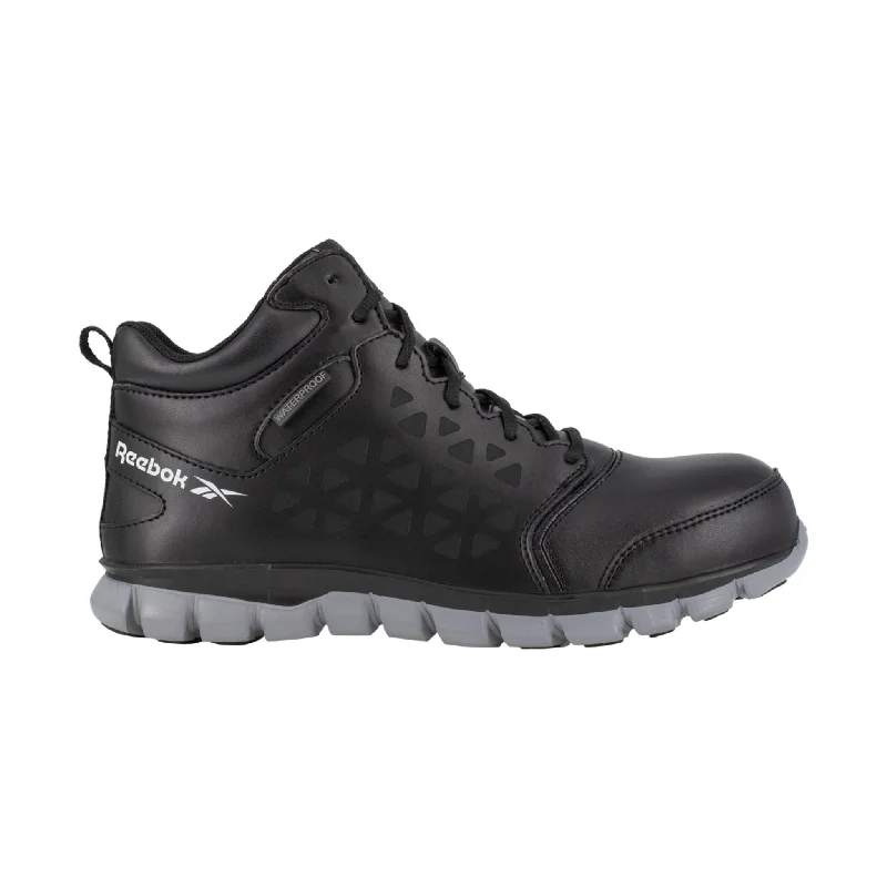 Reebok Work Women's Sublite Cushion Athletic Hightop Composite Toe Waterproof Hiker Work Shoes - Black