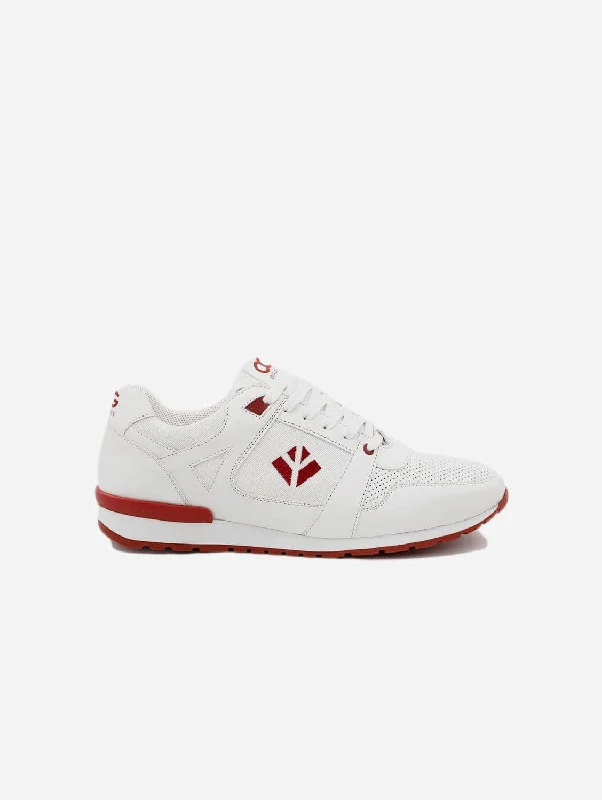 Raven Men's Vegan Sneakers | White & Red