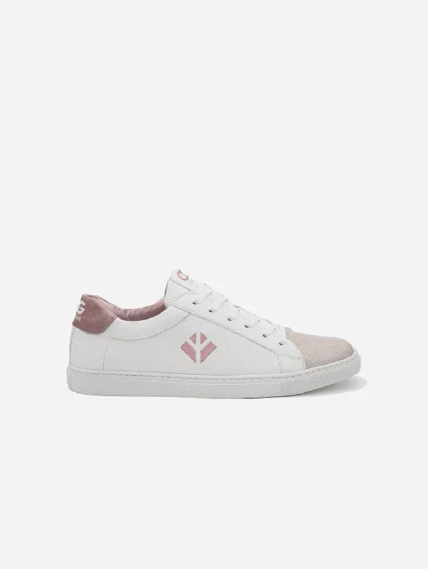 Winton Women's Vegan Sneakers | White & Pink