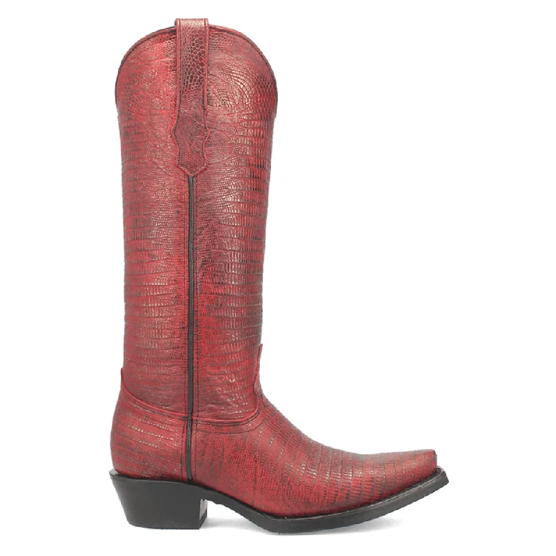 Athena Lizard Print Snip Toe Cowboy Boots