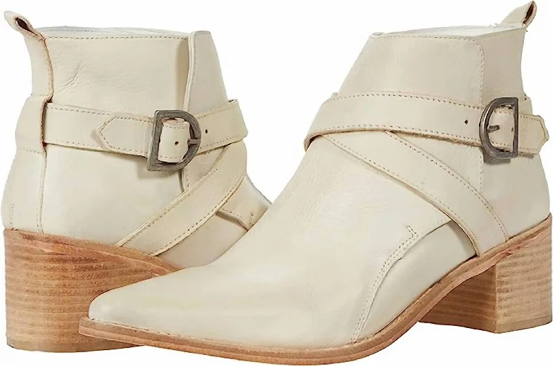 Back Loop Ankle Boot In Bone