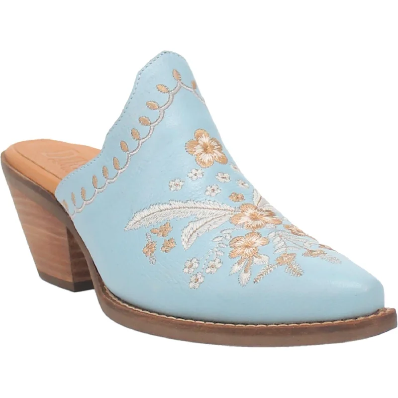 Online Exclusive | Dingo | Wildflower Leather Floral Stitch Mule Bootie in Blue  **PREORDER