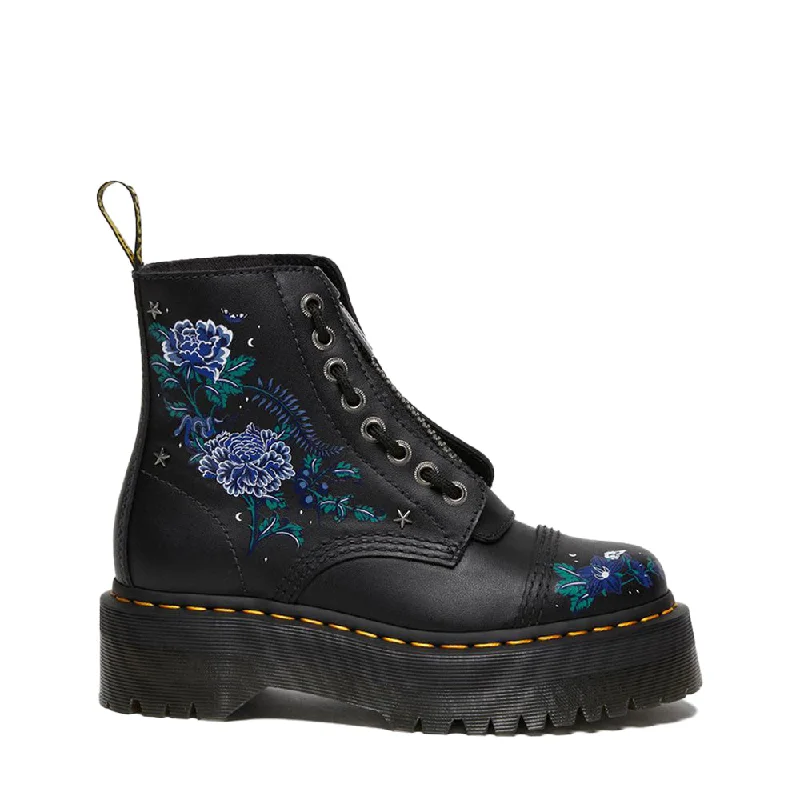 Sinclair Mystic Floral Leather Platform Boots