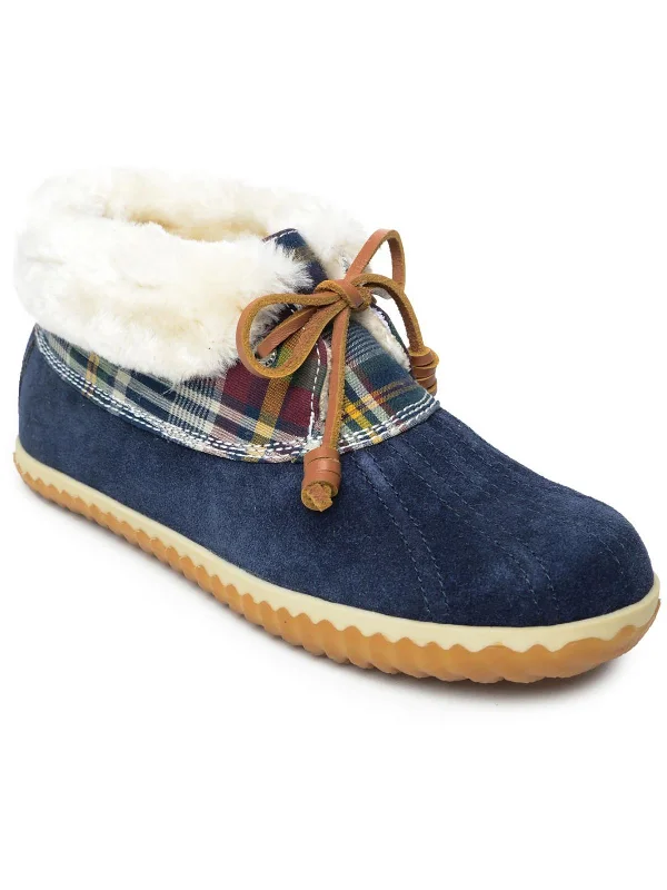 Duck Bootie Womens Faux Fur Lined Cold Weather Booties