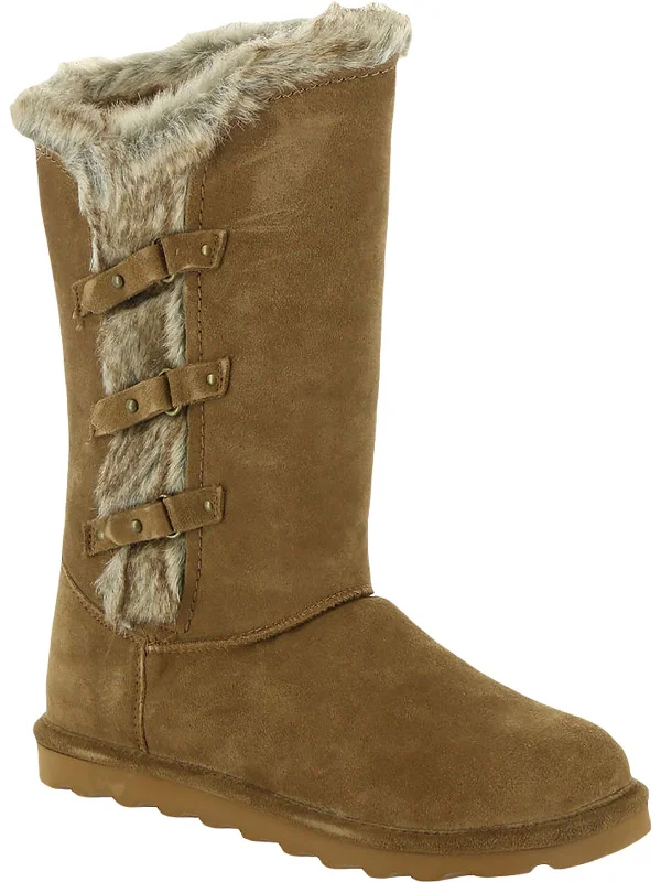 Emery Womens Faux Fur Ankle Winter Boots