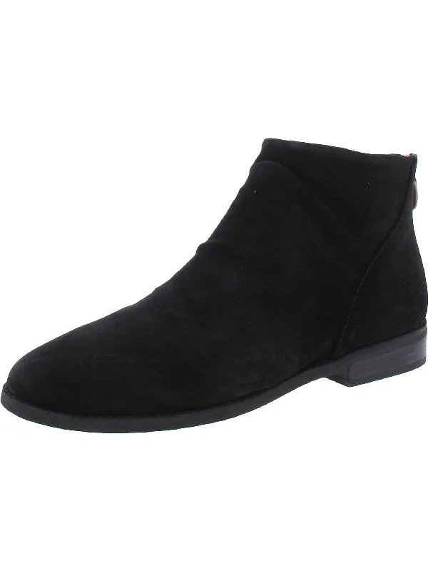 Emma Zip Bootie Womens Suede Shooties Ankle Boots