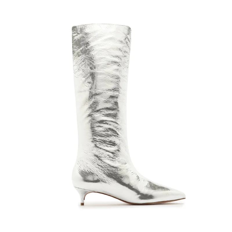 Gail Up Smashed Metallic Leather Boot