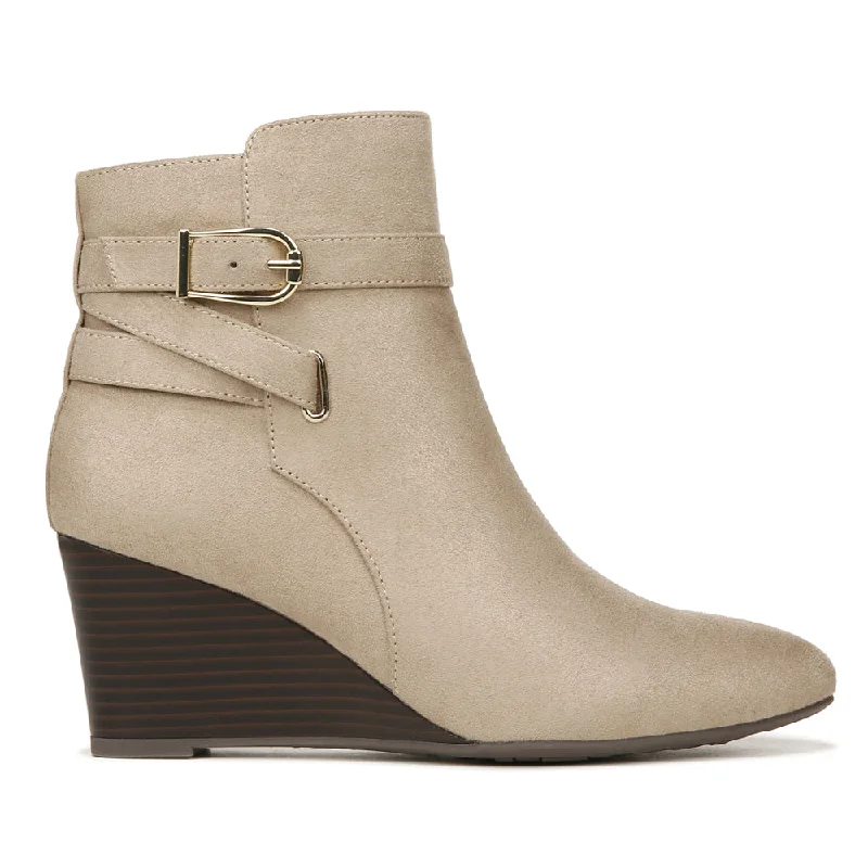 Gio Round Toe Wedge Zippered Boots