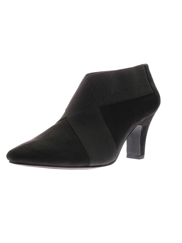 Judge Womens Faux Suede Slip On Booties