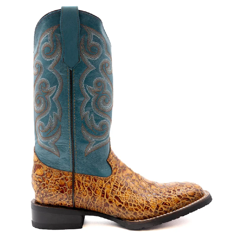 Kai Sea Turtle Embroidery Square Toe Cowboy Boots