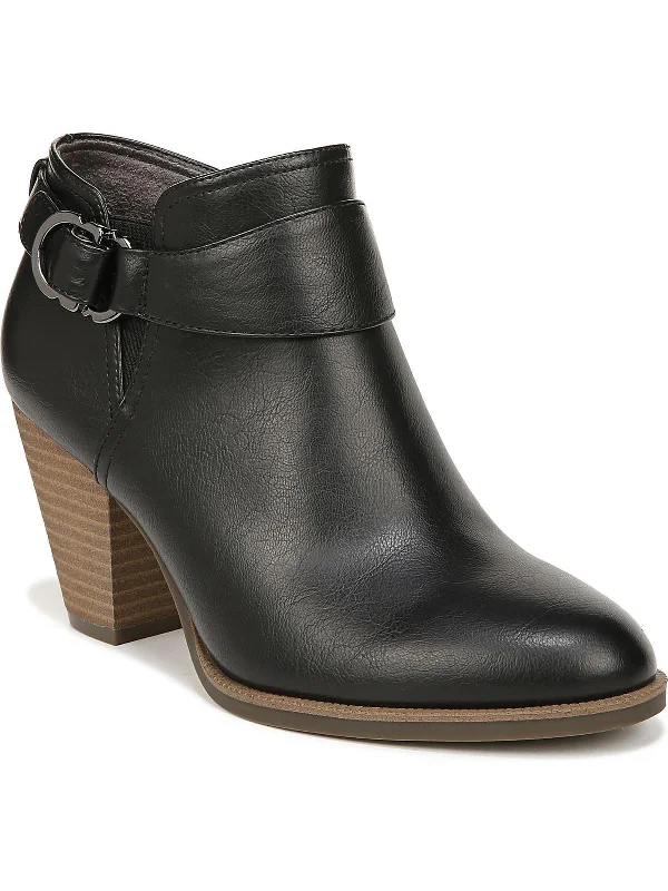 Kickstart Womens Faux Leather Comfort Booties