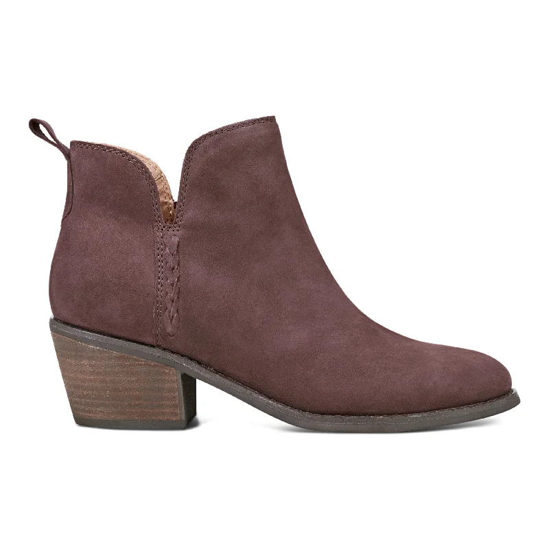 Marisole Block Heel Slip-on Casual Booties